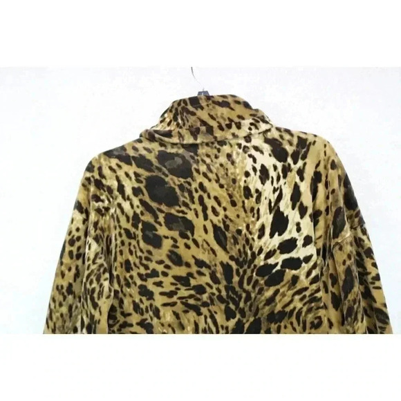 Jones New York Sport Women's Velour Animal Print Jacket-Size Large - Picture 9 of 9
